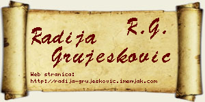 Radija Grujesković vizit kartica